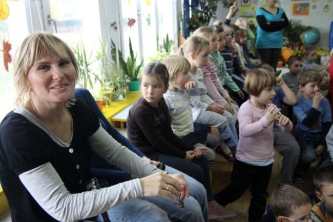 Pyrek z wizytą w przedszkolu (zdjęcia)