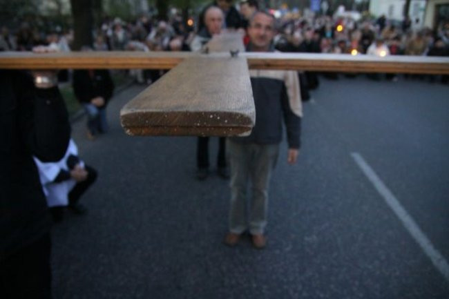 Idąc wspominali Jana Pawła II (zdjęcia)