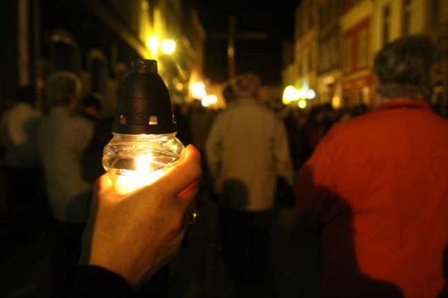 Idąc wspominali Jana Pawła II (zdjęcia)