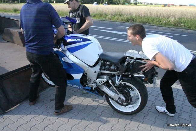 Skoda uderzyła w motocykl