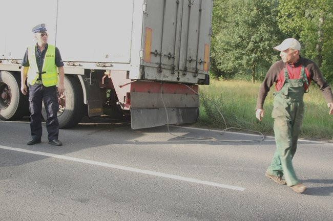 Zderzenie tirów w Rojęczynie (zdjęcia)