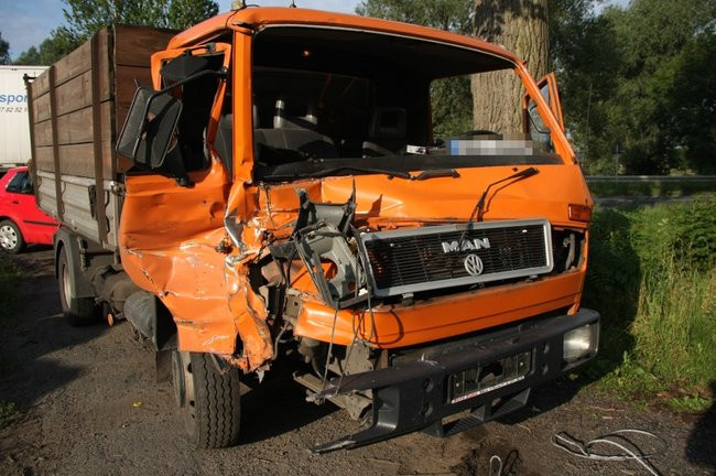 Zderzenie tirów w Rojęczynie (zdjęcia)