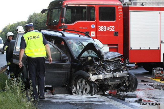 Tragiczny wypadek pod Lesznem! (zdjęcia i dźwięk)
