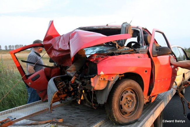 Zderzenie koło Wilkowic (zdjęcia)