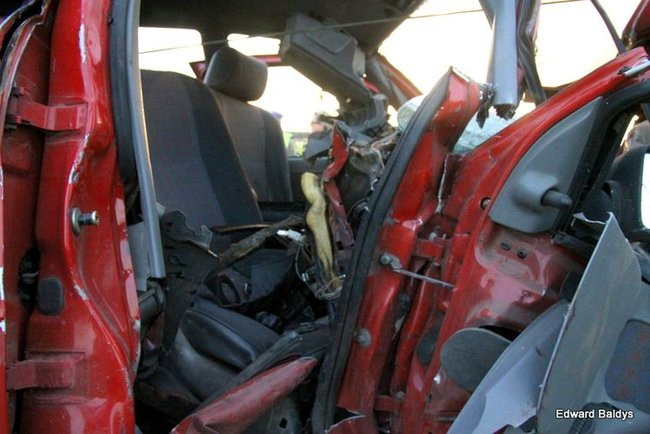 Zderzenie koło Wilkowic (zdjęcia)