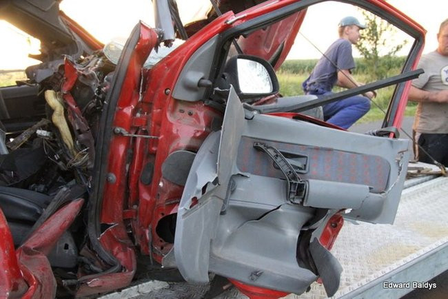 Zderzenie koło Wilkowic (zdjęcia)