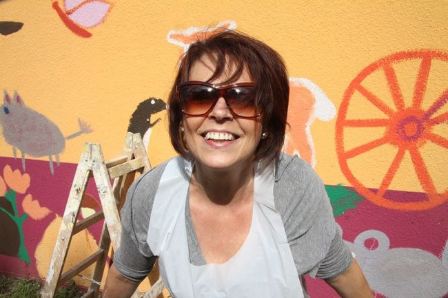 Młodzież pomalowała garaże (zdjęcia)