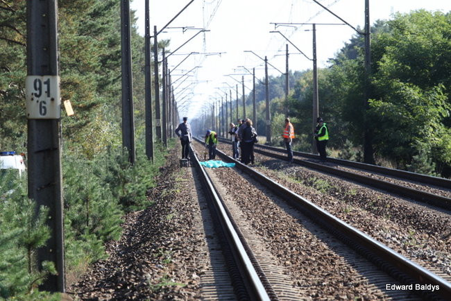 Śmierć na torach, w okolicach Zaborowa (zdjęcia)