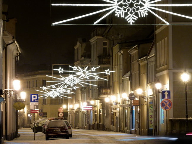 Świąteczne, nocne Leszno (zdjęcia)