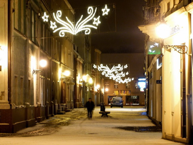 Świąteczne, nocne Leszno (zdjęcia)