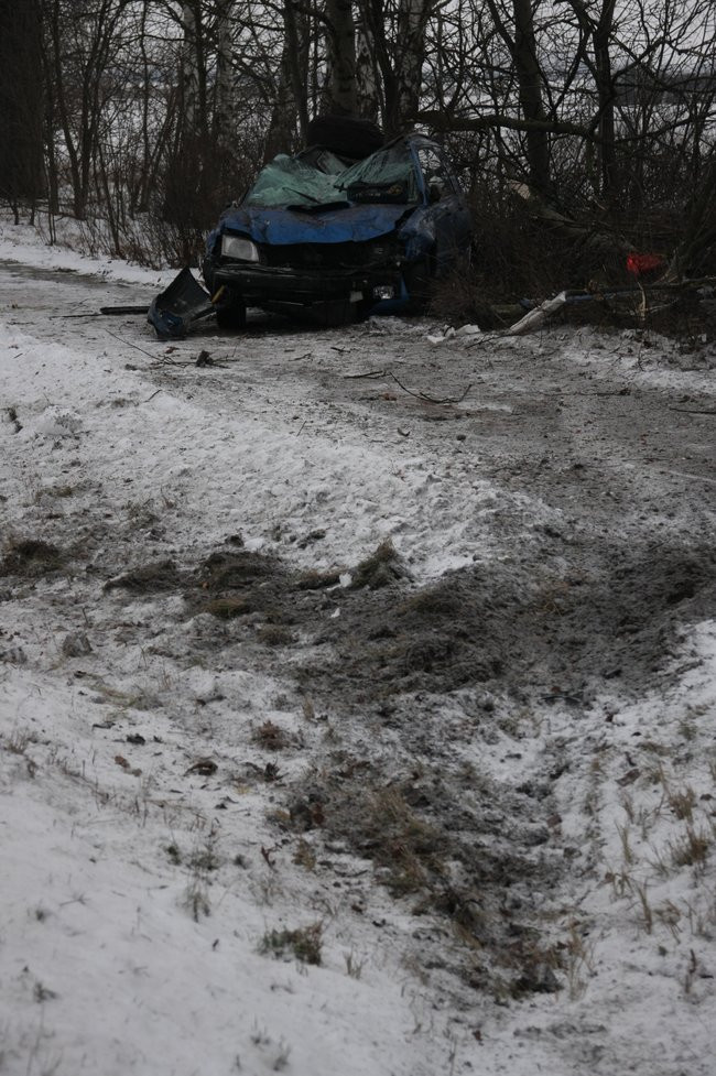 Subaru przeleciało nad ścieżką dla rowerów (zdjęcia)