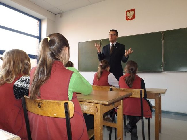 Spotkanie uczniów z wiceprezydentem (zdjęcia)