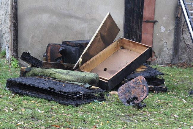 Pożar na Dożynkowej (zdjęcia)