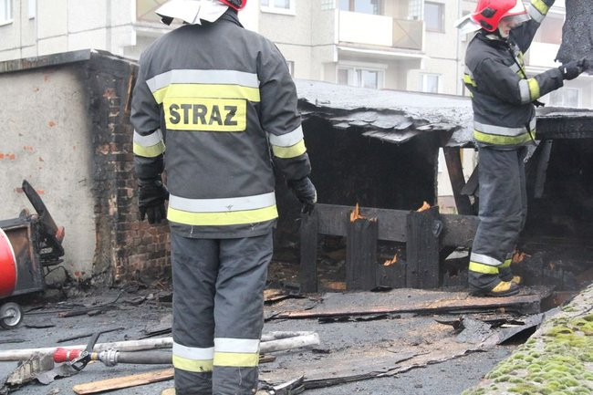 Pożar na Dożynkowej (zdjęcia)
