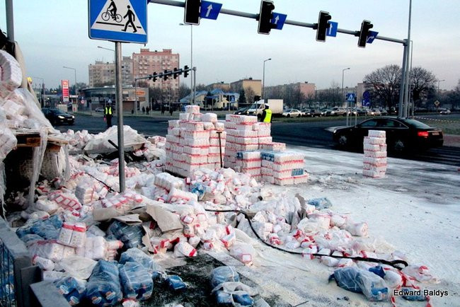 Wypadek koło Trapezu (zdjęcia)