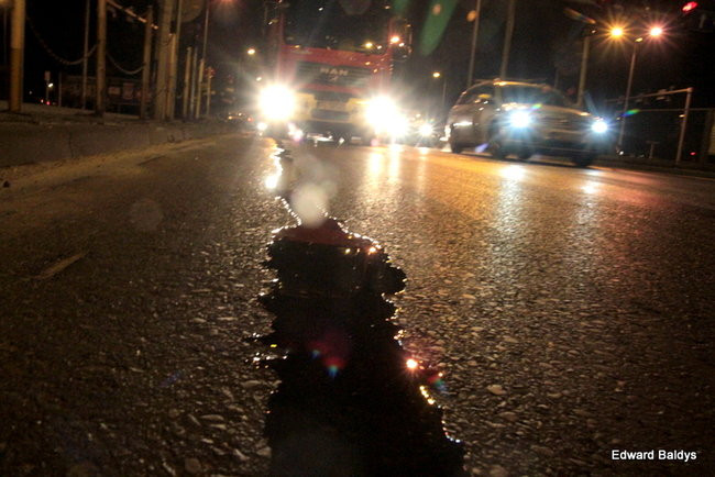 Mydło na jezdni (zdjęcia)