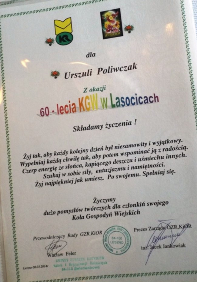 60-lecie KGW w Lasocicach (zdjęcia)