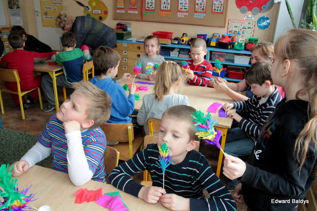 Wspólnie robili świąteczne palmy (zdjęcia)