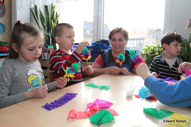 Wspólnie robili świąteczne palmy (zdjęcia)