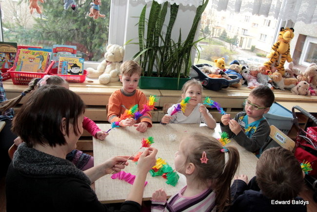 Wspólnie robili świąteczne palmy (zdjęcia)