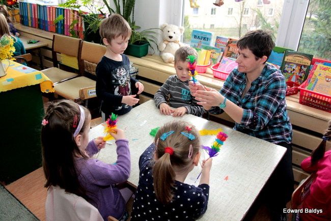 Wspólnie robili świąteczne palmy (zdjęcia)