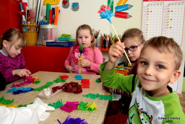 Wspólnie robili świąteczne palmy (zdjęcia)