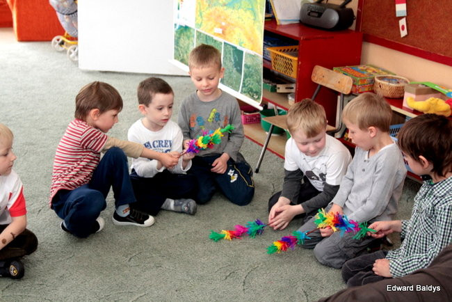 Wspólnie robili świąteczne palmy (zdjęcia)