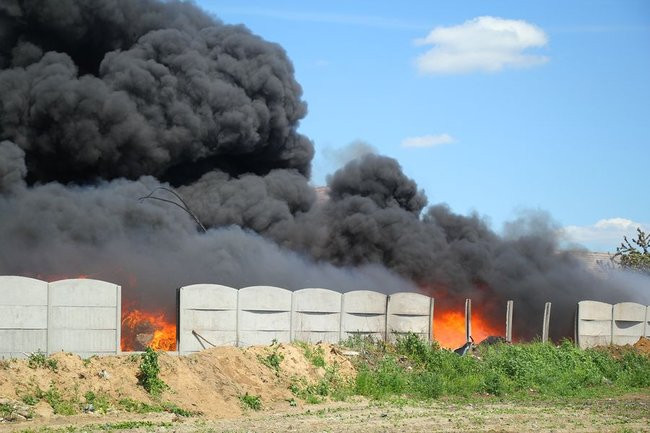 Wielki pożar w Miąskowie (zdjęcia i wideo)