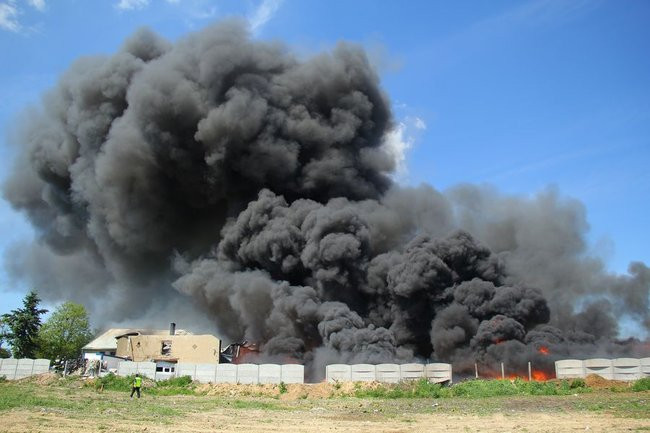 Wielki pożar w Miąskowie (zdjęcia i wideo)