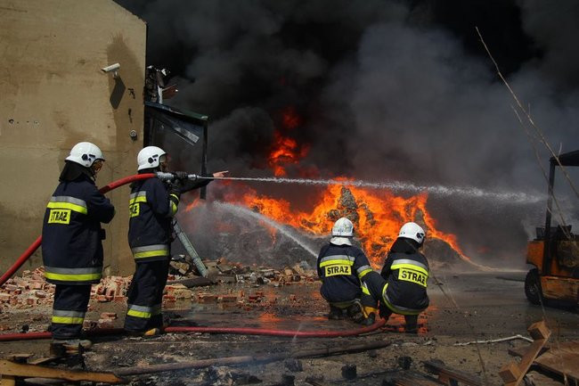 Wielki pożar w Miąskowie (zdjęcia i wideo)