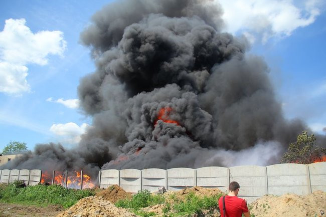 Wielki pożar w Miąskowie (zdjęcia i wideo)