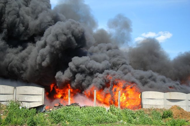 Wielki pożar w Miąskowie (zdjęcia i wideo)