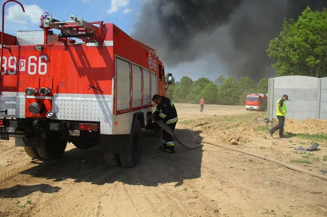 Wielki pożar w Miąskowie (zdjęcia i wideo)