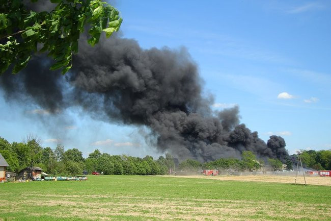 Wielki pożar w Miąskowie (zdjęcia i wideo)
