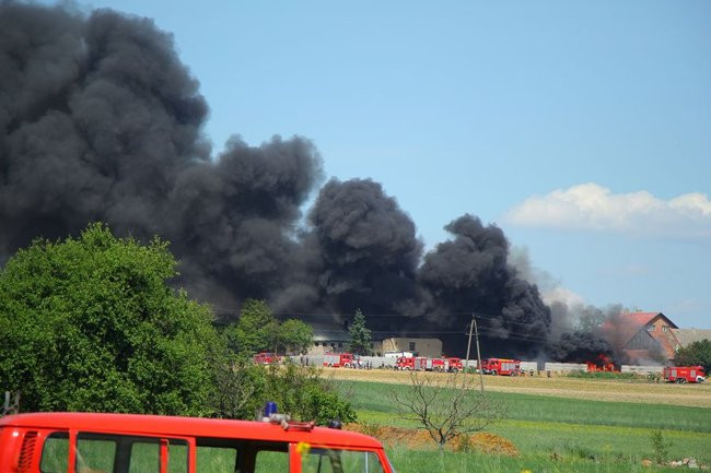 Wielki pożar w Miąskowie (zdjęcia i wideo)