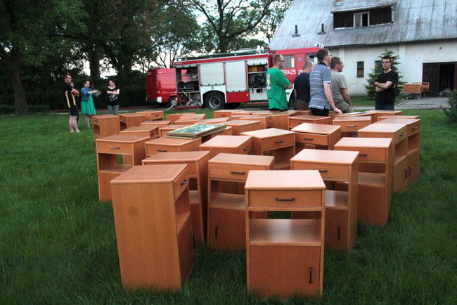 Pożar budynków gospodarczych w Mórkowie (zdjęcia)
