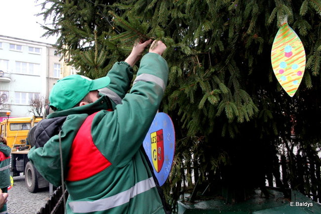 Choinka na rynku przybrana (zdjęcia)