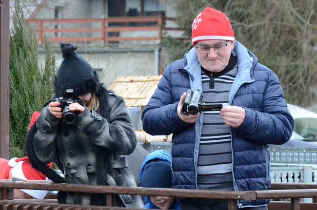 Wigilijny karp na obrusie w stawie (zdjęcia)