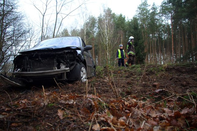 Dachowanie na drodze Poniec - Pawłowice (wideo i zdjęcia)