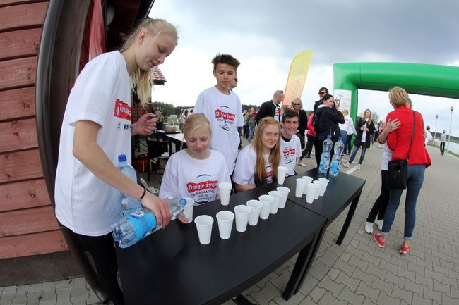 Nad zbiornikiem w Rydzynie o transplantacji (zdjęcia)