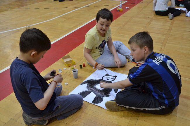 Kung fu z pandą i studentami (zdjęcia)