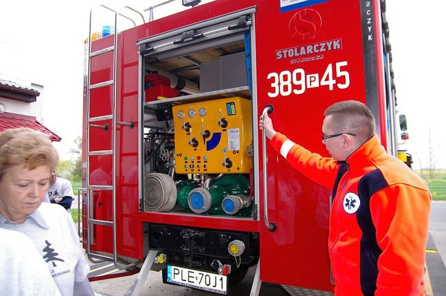 Cykliści u strażaków (zdjęcia)