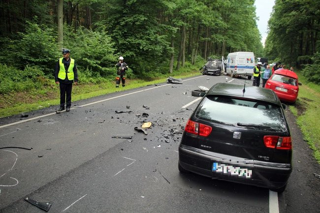 Zderzenie sześciu aut (zdjęcia)