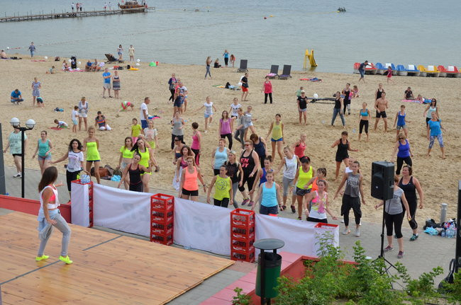 Zumba na plaży w Boszkowie (zdjęcia)