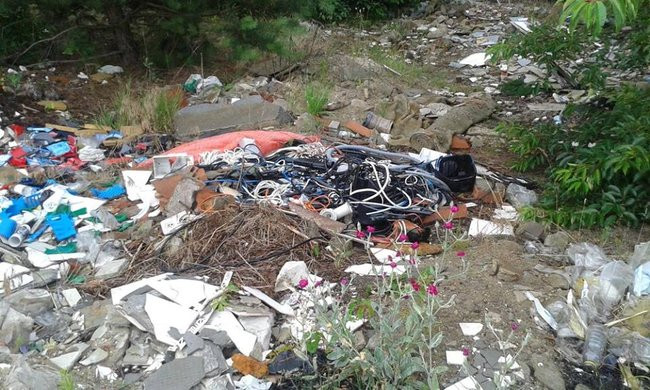 Wielkie dzikie wysypisko śmieci (zdjęcia)