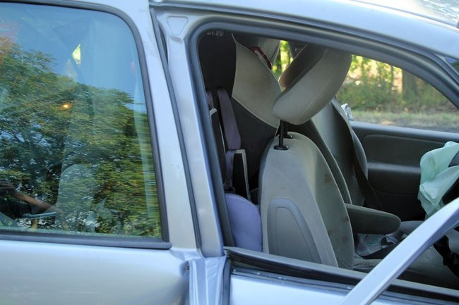 Zderzenie trzech aut koło Augustowa (zdjęcia)