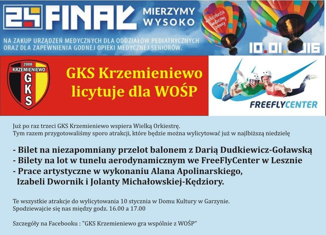 GKS Krzemieniewo licytuje dla WOŚP (kilka zdjęć)