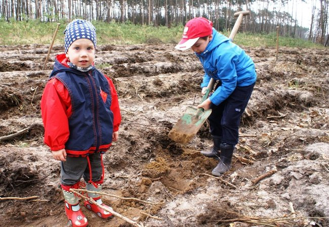 Wielkie sadzenie drzew z udziałem dzieci (zdjęcia)
