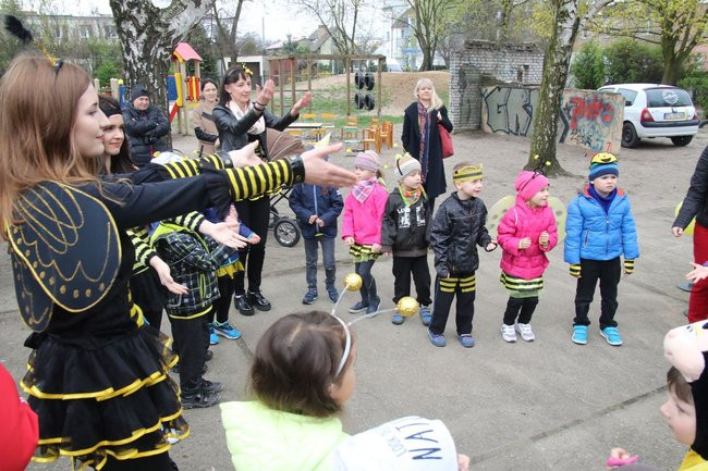A w przedszkolu roje pszczół (dużo zdjęć)