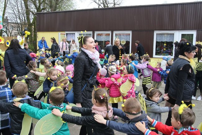 A w przedszkolu roje pszczół (dużo zdjęć)